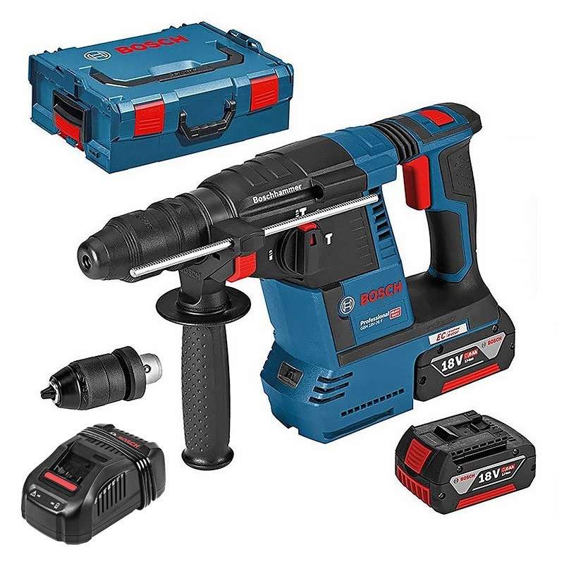 Perforateur sans-fil SDS-plus BOSCH 0611910007 - GBH 18V-26 F Professional (2x5Ah) + L-Boxx