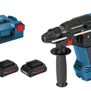 Perforateur SDS Plus 18 V GBH 18V-26 + 2 batteries Procore 4 Ah + chargeur + coffret L-BOXX BOSCH 061190900Q