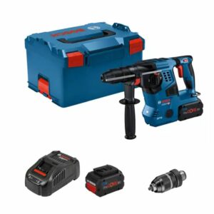 Perforateur SDS Plus 18 V GBH 18V-28 CF + 2 batteries 8 Ah + chargeur + L-BOXX BOSCH 0611921002