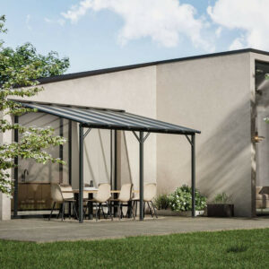 Pergola adossée Harmonie 3 X 4.2M - Anthracite
