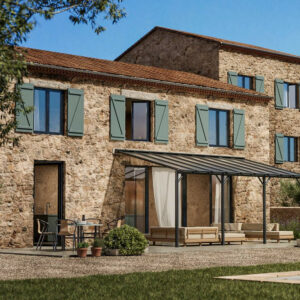 Pergola adossée Harmonie 3 X 6M - Anthracite