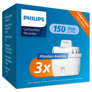 Pack de 3 cartouches filtre à eau PHILIPS