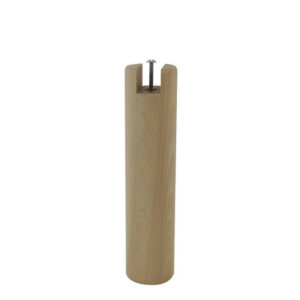 Pied de lit à encoche cylindrique hêtre vernis CIME H.30 x Diam. 6,8 cm