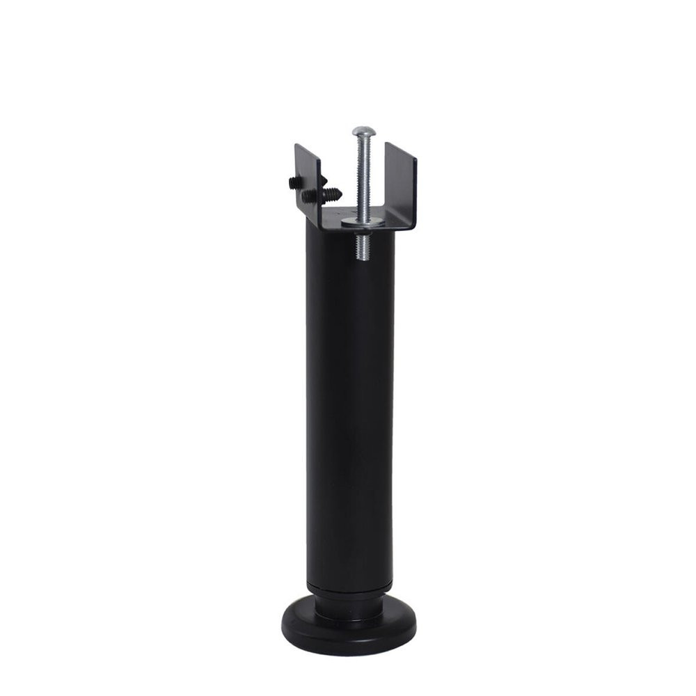 Pied de lit réglable rond BAR PLUS acier noir Ht. max 30 x Diam. 5.8 cm