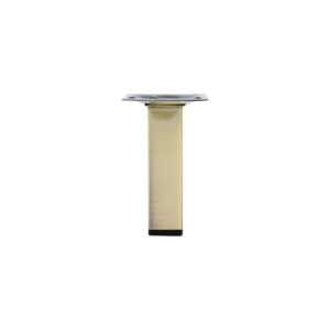 Pied de meuble CIME fixe carré, acier or produit sans finition Ht. max 10