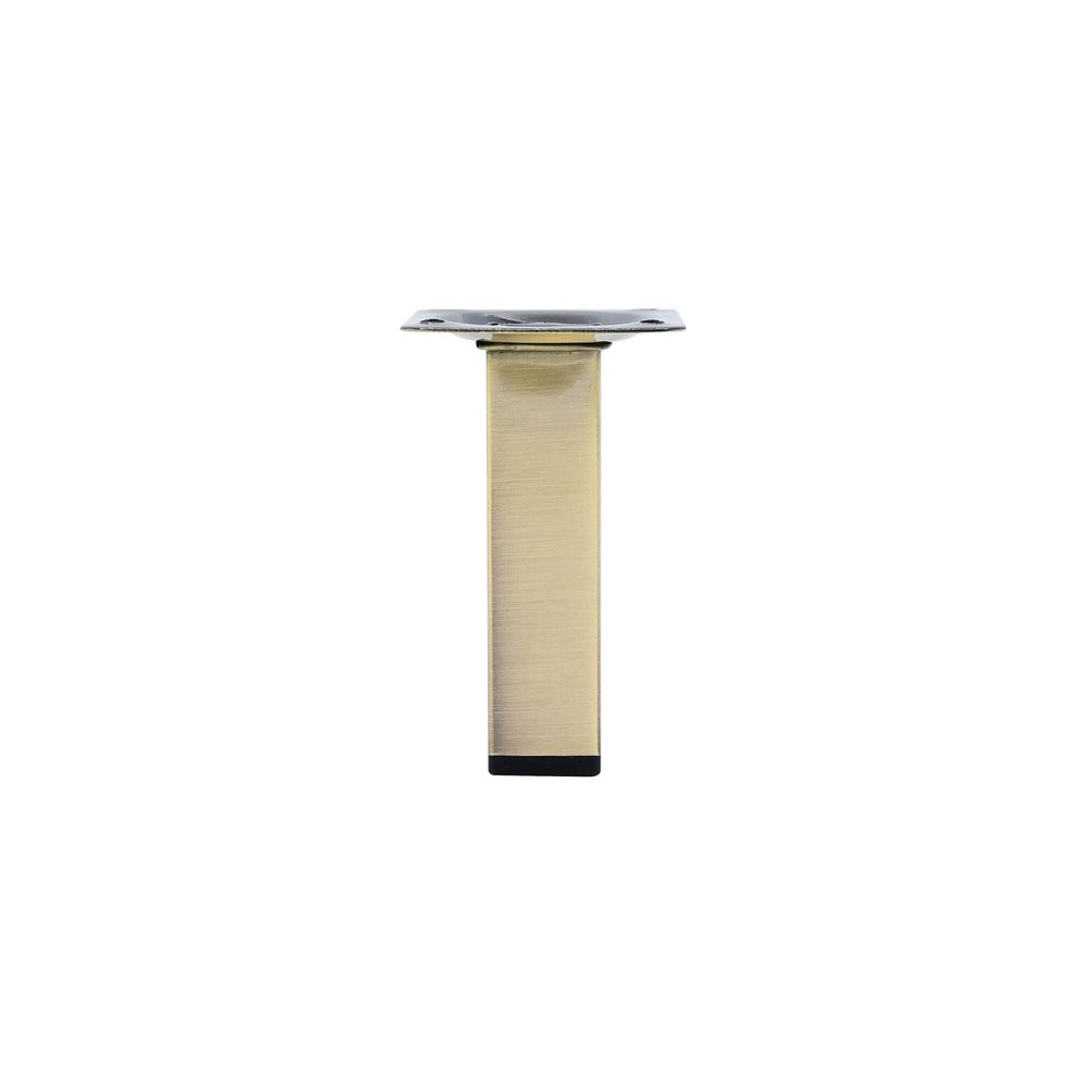 Pied de meuble CIME fixe carré, acier or produit sans finition Ht. max 10