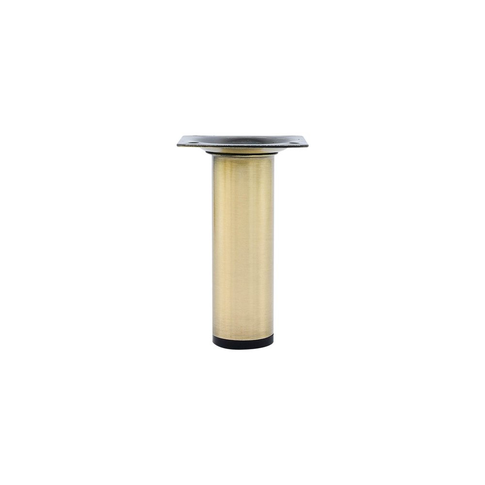 Pied de meuble CIME fixe rond, acier or produit sans finition Ht. max 10