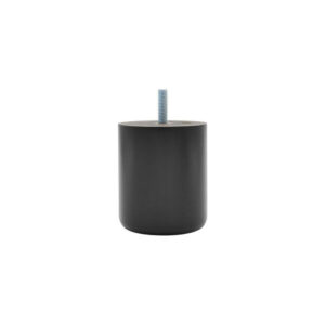 Pied de meuble CIME fixe rond, bois noir produit sans finition Ht. max 8