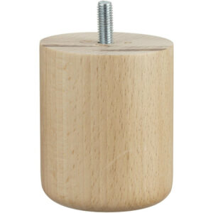 Pied de meuble Cime, hêtre verni, diamètre 6.8 cm x hauteur 8 cm