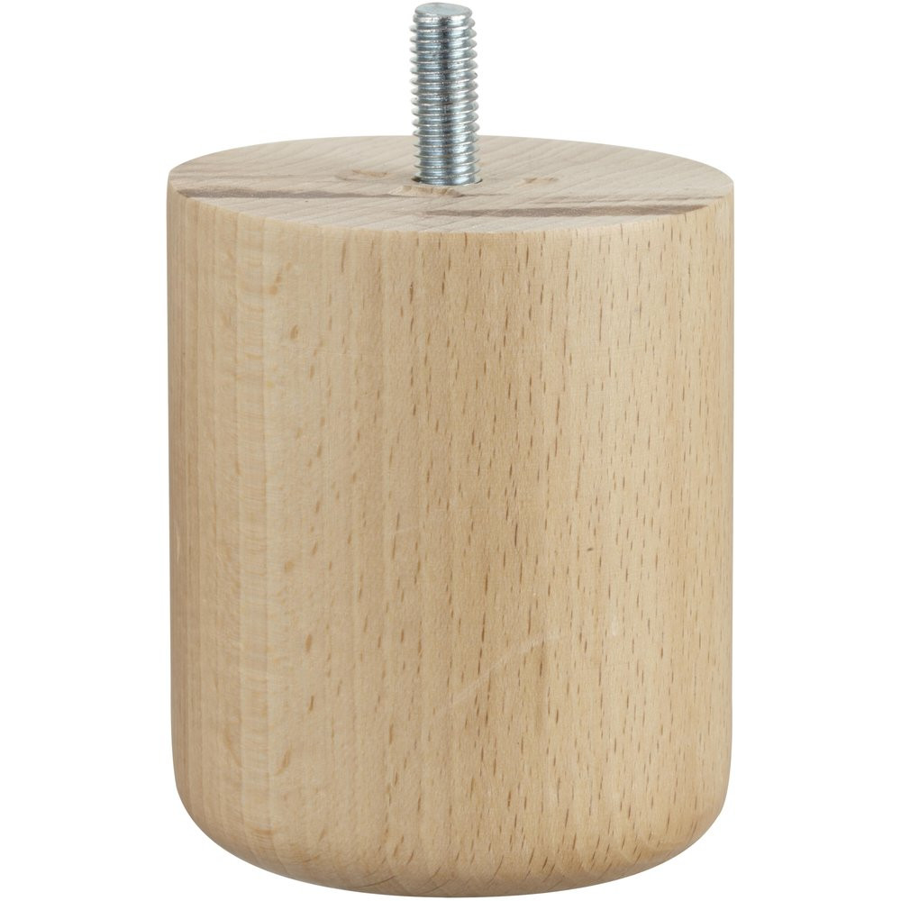 Pied de meuble Cime, hêtre verni, diamètre 6.8 cm x hauteur 8 cm