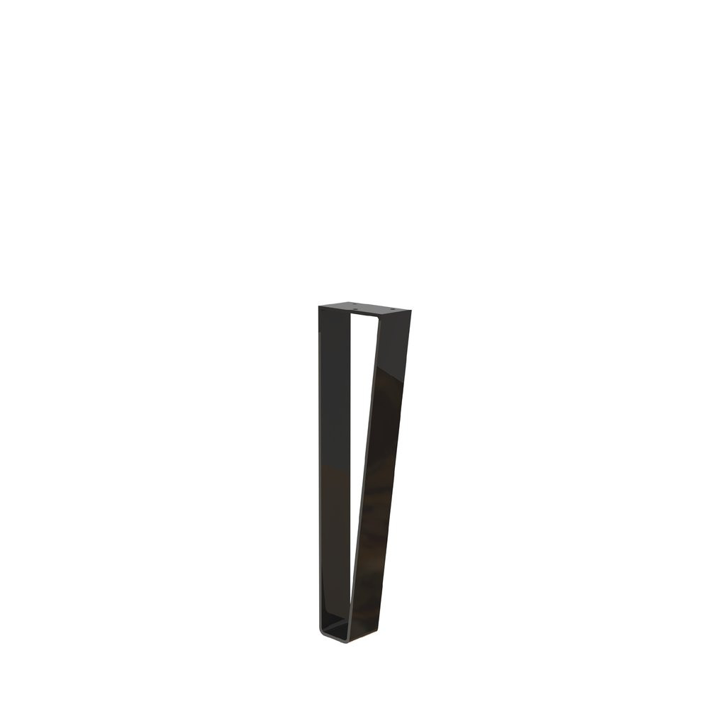 Pied de meuble Cime Plat noir ép. 4 mm x largeur 5 cm x hauteur 40 cm