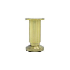 Pied de meuble CIME réglable rond, aluminium or produit sans finition Ht. max 12