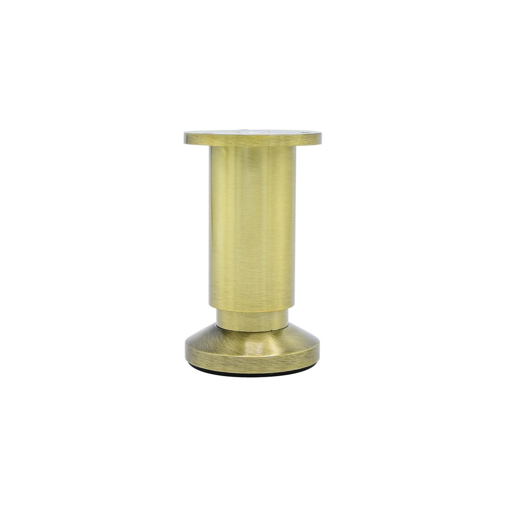 Pied de meuble CIME réglable rond, aluminium or produit sans finition Ht. max 12