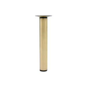 Pied de meuble cylindrique réglable CIME acier laiton Ht. max 35 x Diam.3 cm
