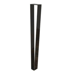 Pied de table Cime Plat noir ép. 4 mm x largeur 5 cm x hauteur 71 cm