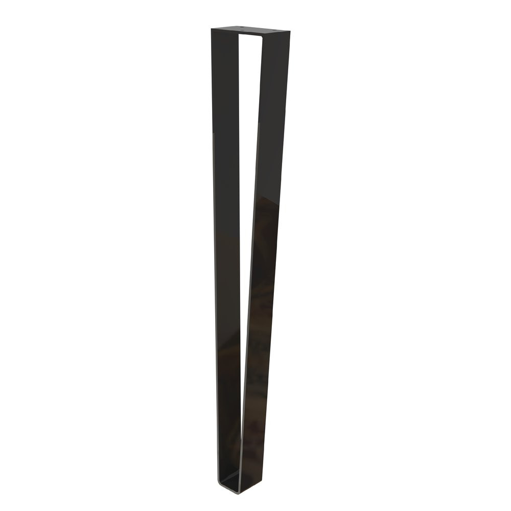 Pied de table Cime Plat noir ép. 4 mm x largeur 5 cm x hauteur 71 cm