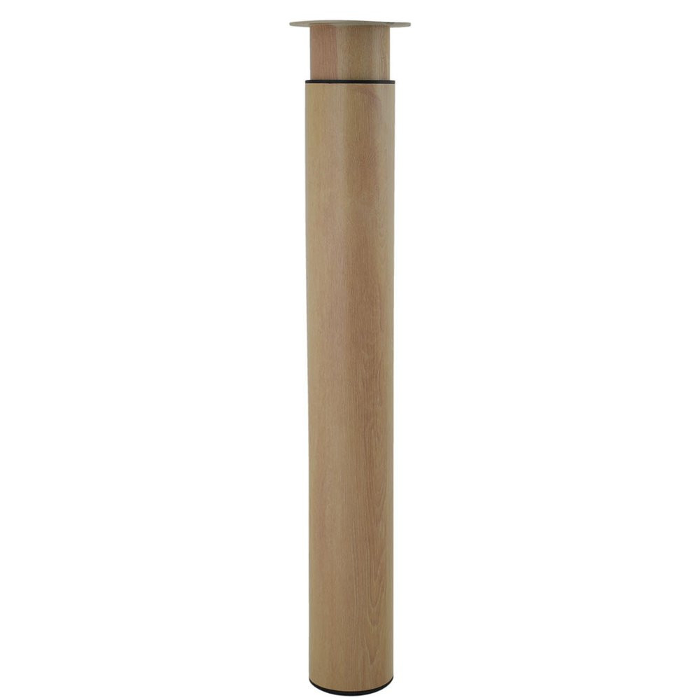 Pied table h705/1300xd102mm acier bois
