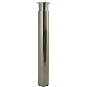 Pied table h705/1300xd102mm acier brosse