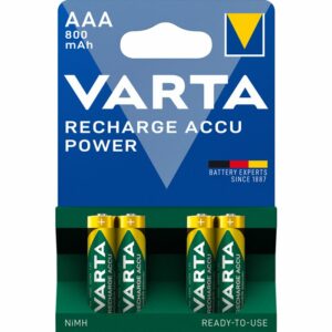 Piles rechargeables Ni-MH Accu Power 4x1,2 V LR3 800 mAh VARTA 56703101404