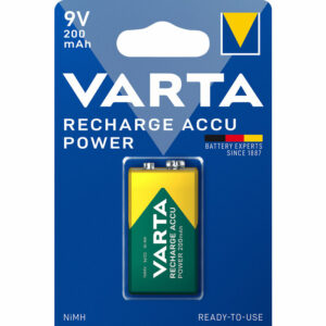 Piles rechargeables Ni-MH Accu Power 9 V 6LR61 200 mAh VARTA 56722101401