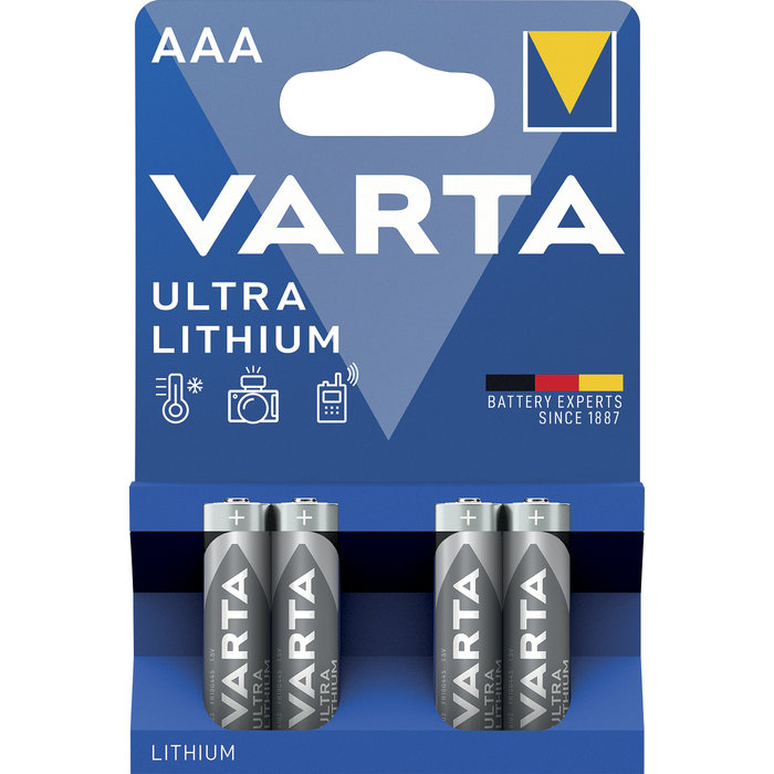 Piles ULTRA LITHIUM 1,5 V LR03 AAA VARTA 6103301404