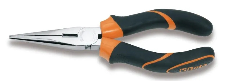 Pince à becs demi-ronds longs striés chromée 160 mm BETA TOOLS 1166 BM160