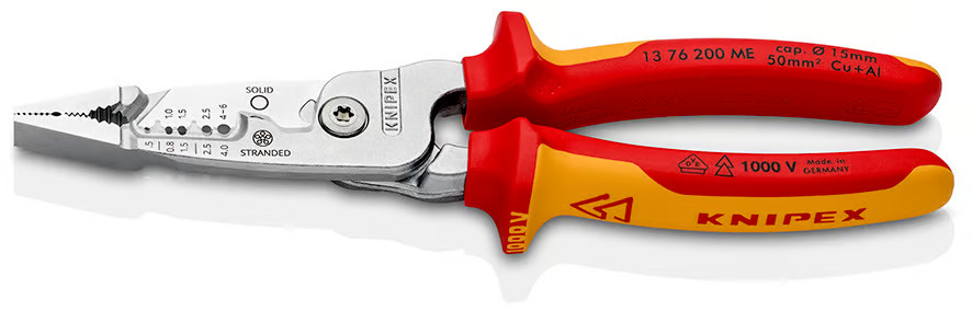 Pince électrique avec poignée isolée 1000 V KNIPEX 13 76 200 ME