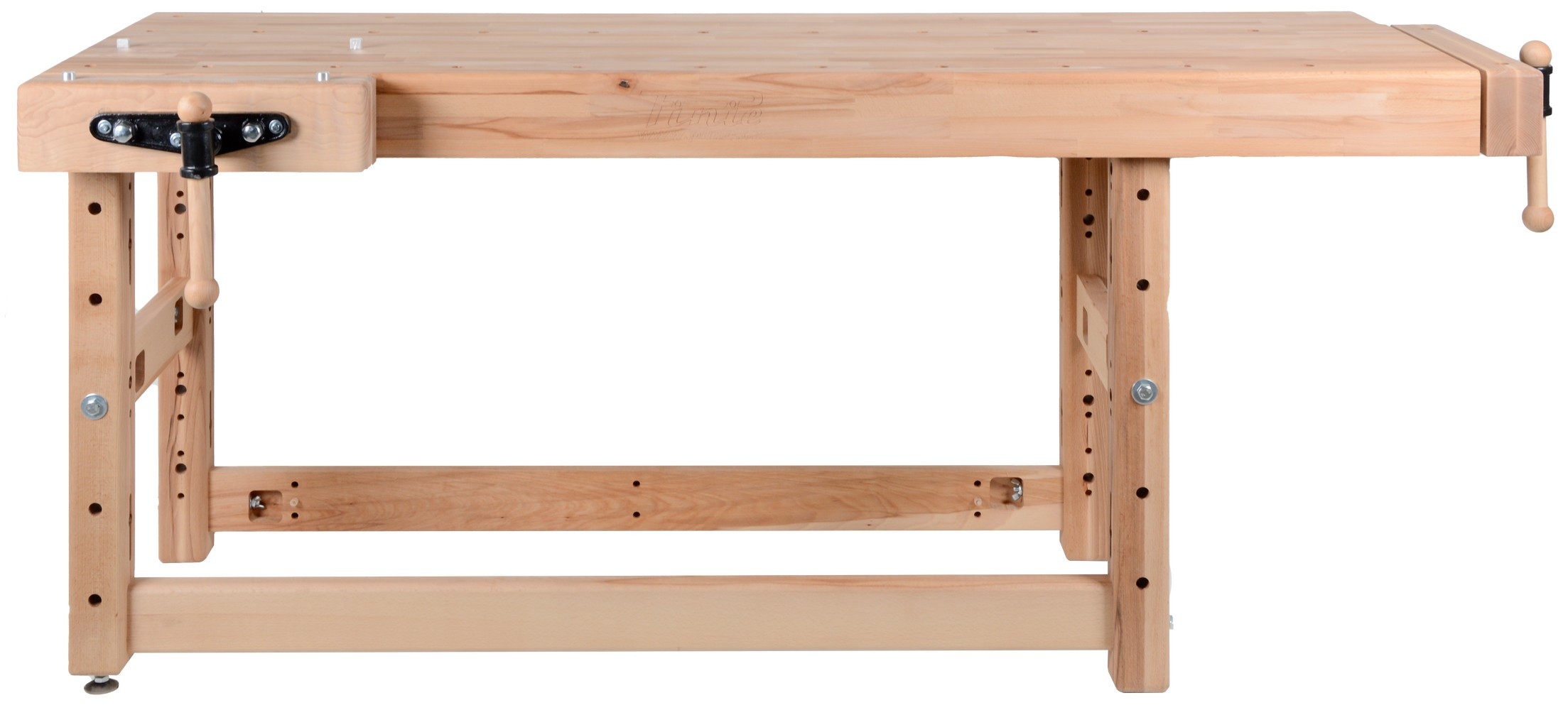 Banc de travail charges lourdes 2000 mm - Hauteur 1100 mm - Plateau hêtre 120 mm