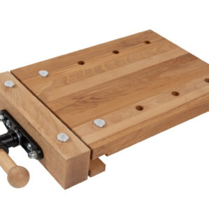 Mini plateau d’établi - HEAVYDUTY hêtre massif 620 x 350 x 85 mm - 1 presse - perçage 19 mm