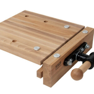 Mini plateau d’établi - STARTER hêtre massif 480 x 350 x 100 mm - 1 presse - perçage 19 mm