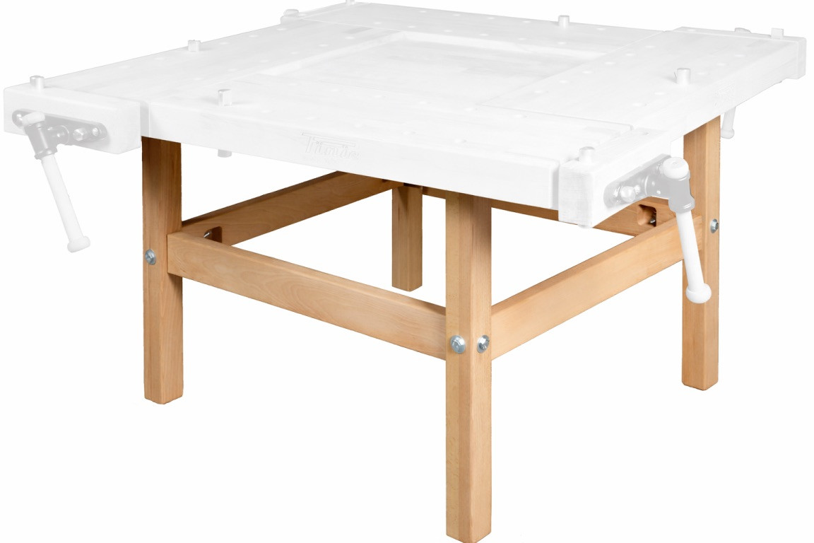 Pieds d’établi - SCHOOL FIX - hêtre massif 900 mm section 80 x 80 mm - perçage 19 mm