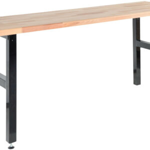 Table de travail Hobby 2000 mm - Établi bois hêtre massif et pieds acier