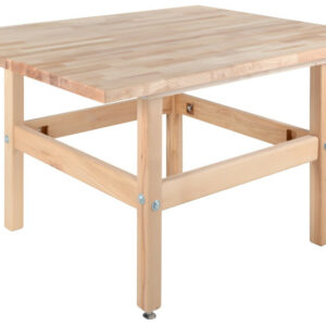 Table de travail scolaire 1500 x 1200 - Hauteur 850 mm - Plateau hêtre 40 mm