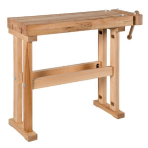 Établi HEAVYDUTY - hêtre massif 1210 x 650 x 850 mm - plateau 80 mm - 2 presses - perçage 19 mm