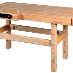 Établi menuiserie 1500 mm - Plateau hêtre 120 mm - 2 étaux double broche