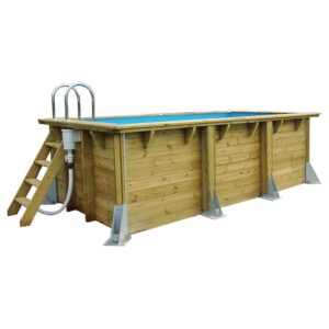 Piscine AZURA 250 x 450 H 126 cm liner bleu 75/100 UBBINK 7505000