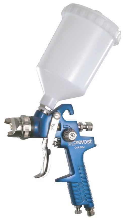 Pistolet de peinture par gravité alu anodisé bleu pneumatique 0,6 l PREVOST CAR GO 41