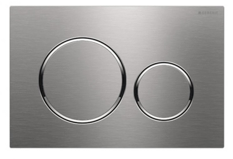 Plaque de déclenchement double touche SIGMA 20 inox brossé GEBERIT 115.882.SN.1