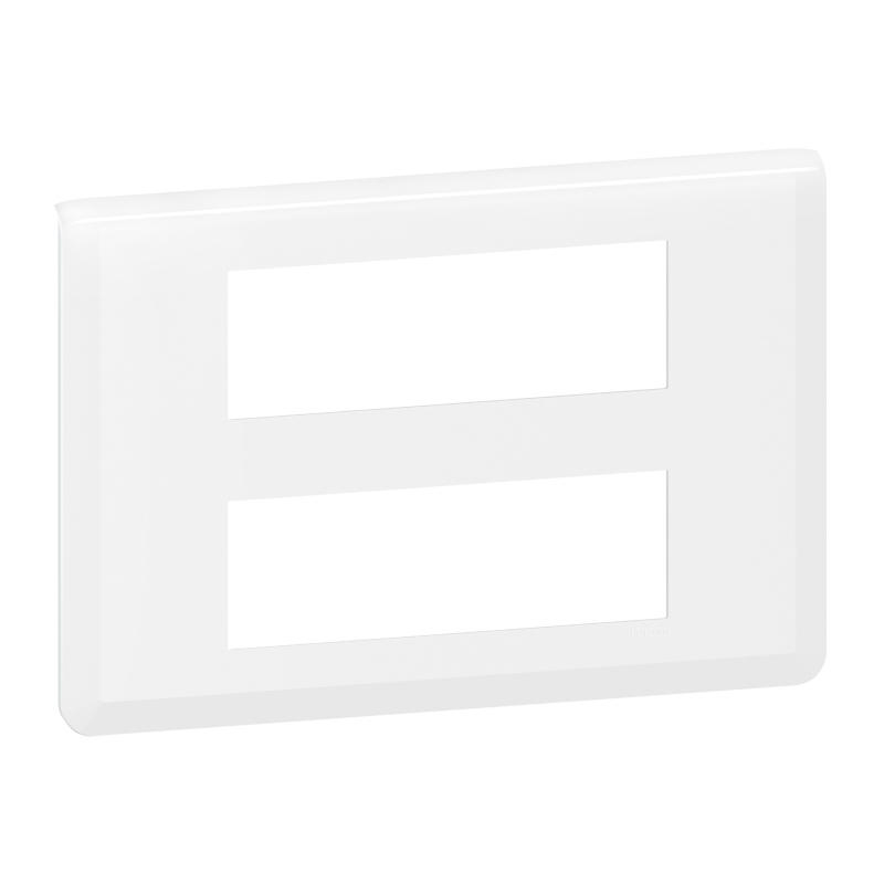Plaque de finition MOSAIC 2 x 6 modules blanc LEGRAND 78836