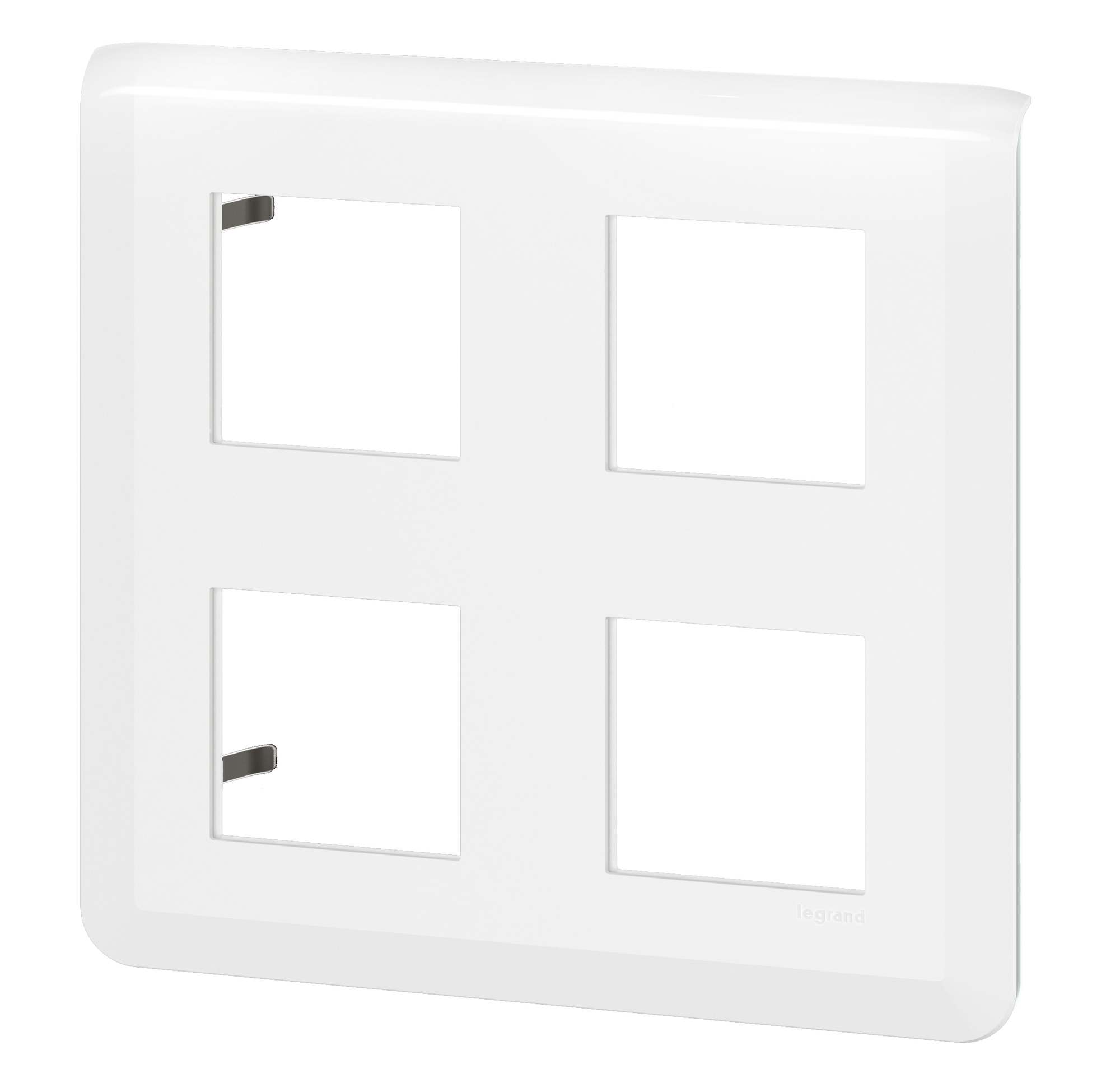 Plaque de finition MOSAIC pour 2x2x2 modules blanc LEGRAND 078838