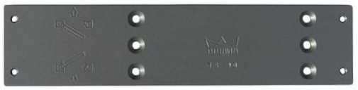 Plaque de montage TS90 RAL9006 DORMA 4500010002901
