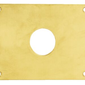 Plaque de propreté trou rond 32 laiton poli 160 x 90 mm HERACLES 251952-TR32