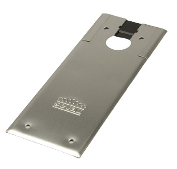 Plaque de recouvrement standard pour pivot Janus 285 x 105 mm acier inox brossé SEVAX SN313925