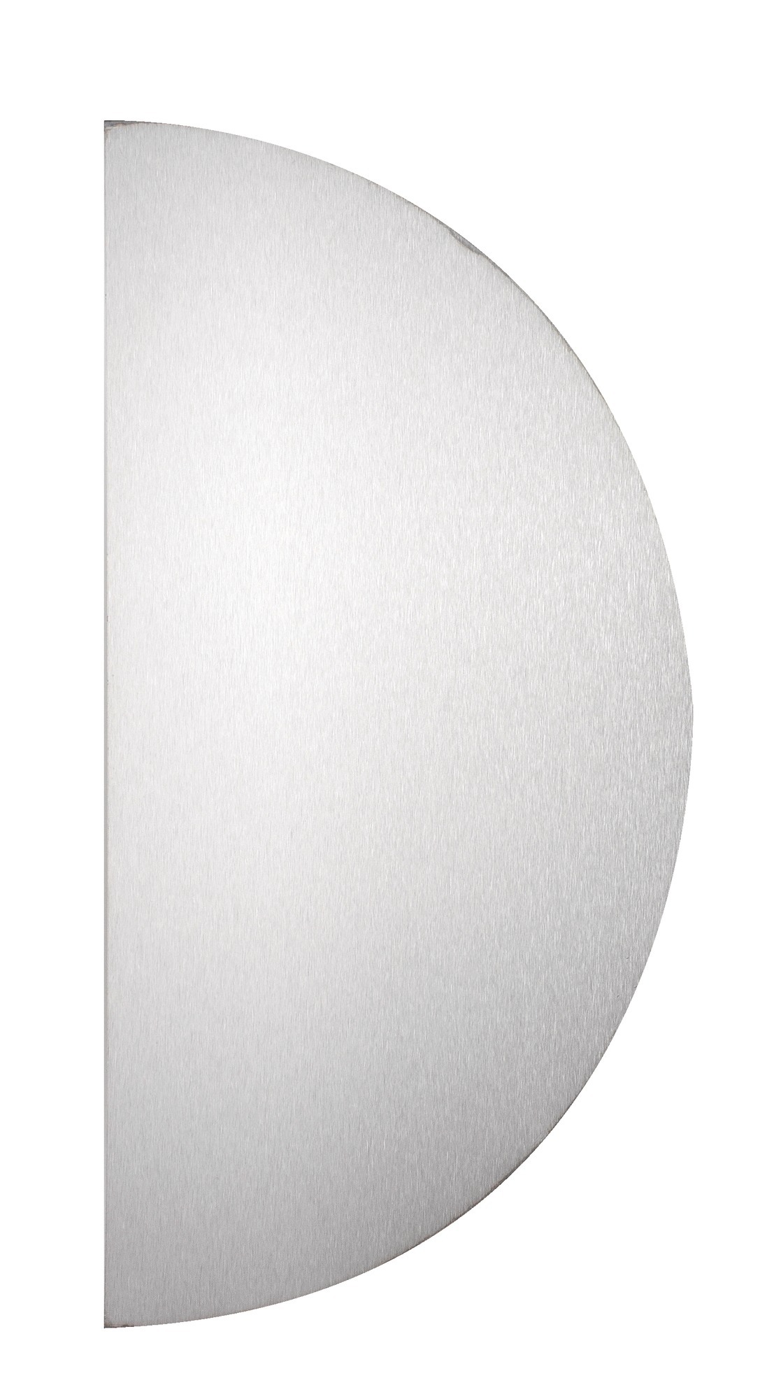 Plaque demi lune adhésive aluminium argent 300 x 150 mm DUVAL 11-0102-1630