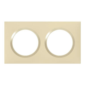 Plaque double Dooxie, LEGRAND, dune