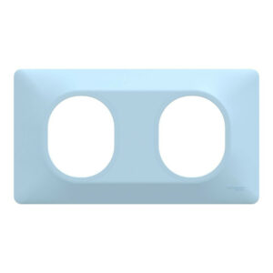 Plaque double Ovalis, SCHNEIDER ELECTRIC, bleu azurin