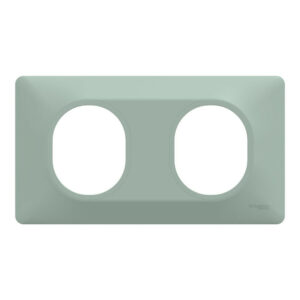 Plaque double Ovalis, SCHNEIDER ELECTRIC, sauge