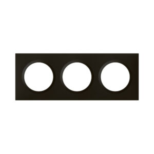Plaque triple Dooxie, LEGRAND, noir velours