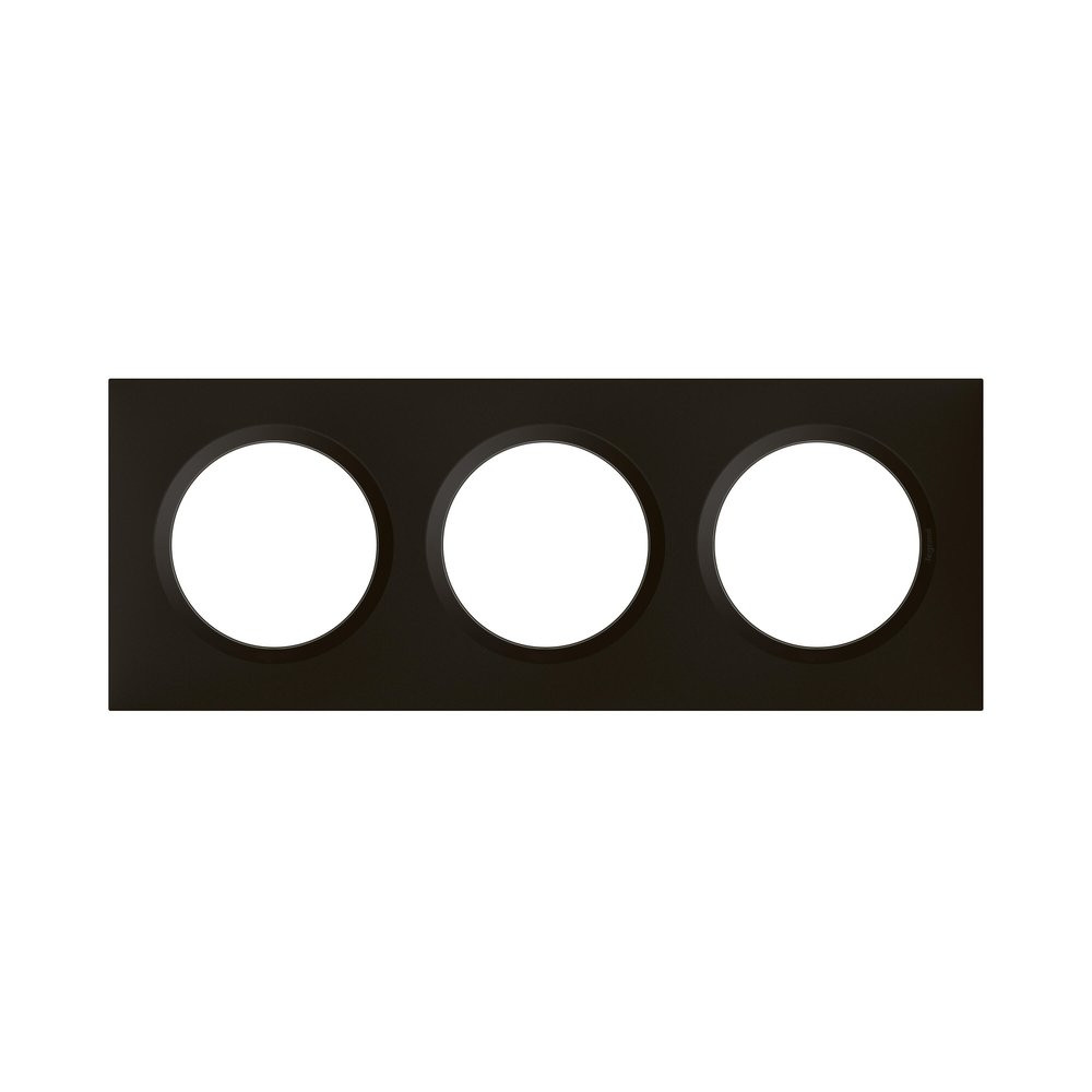 Plaque triple Dooxie, LEGRAND, noir velours