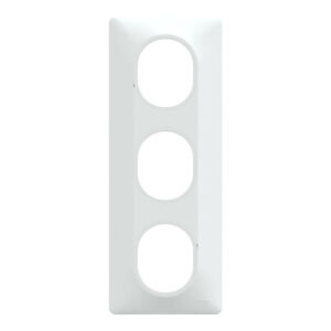 Plaque triple verticale Ovalis, SCHNEIDER ELECTRIC, blanc